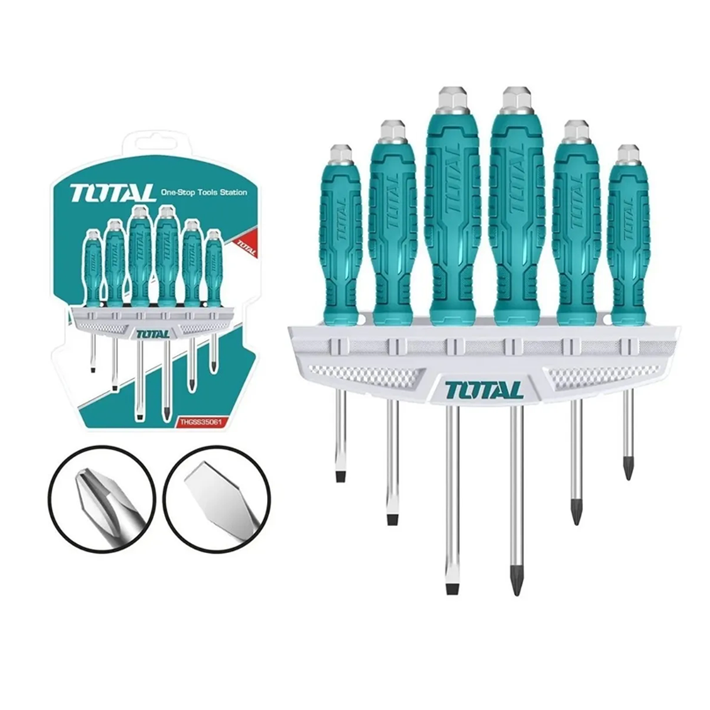 SET DE DESTORNILLADORES DE GOLPE 6 PIEZAS TOTAL THGSS35061 - 2