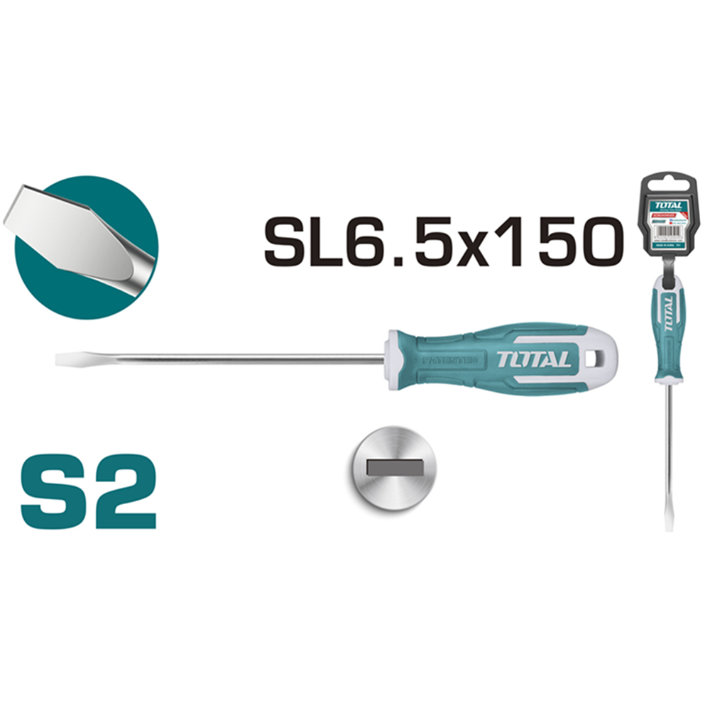 DESTORNILLADOR TOTAL TOOLS THT266150 PALETA S2 SL6.5 150MM - 2
