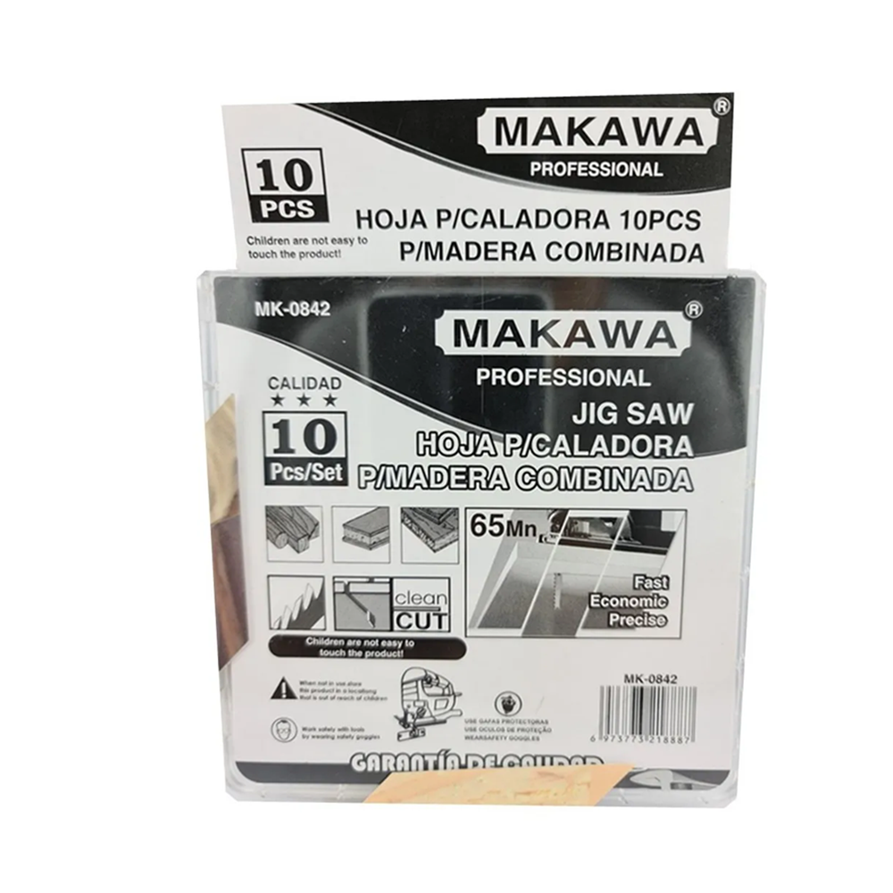HOJA SIERRA MAKAWA SET JGO CALADORA P/ MADERA 10 PCS MK0842 - 3