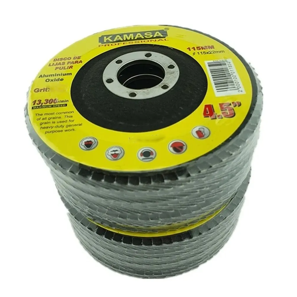 PACK 10 DISCO LIJAS PULIR TRASLAPADOS LAMINADO MADERA KAMASA - 2