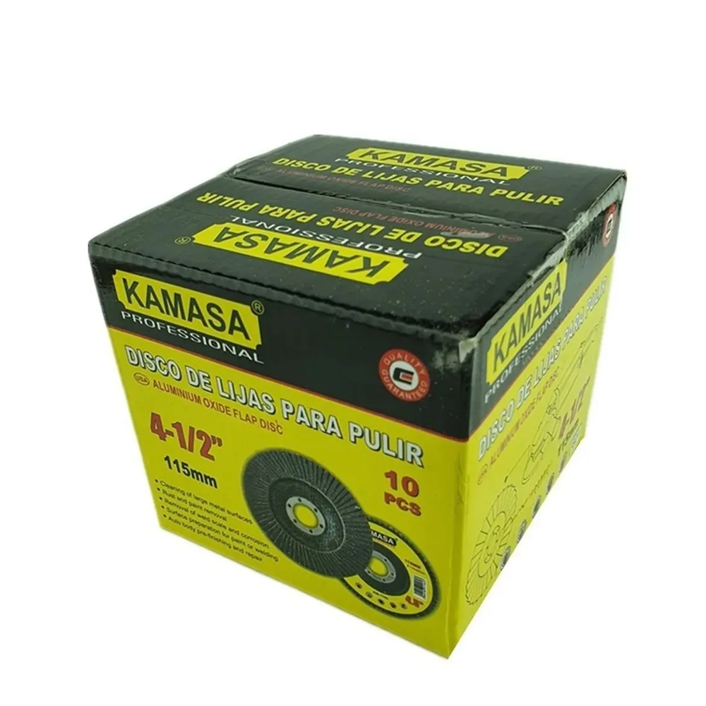 PACK 10 DISCO LIJAS PULIR TRASLAPADOS LAMINADO MADERA KAMASA - 3