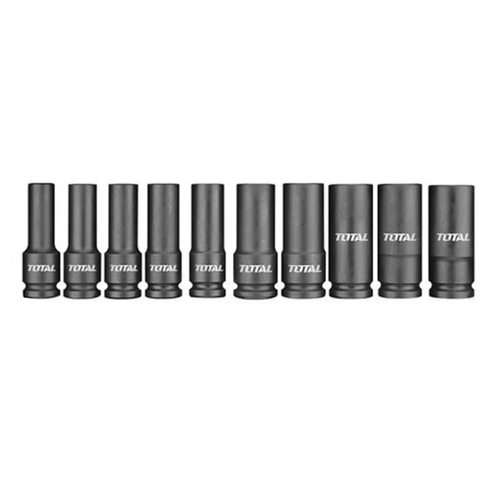DADO TOTAL TOOLS JUEGO IMPACTO LARGO 1/2 10 PIEZAS THKISD12102L - 1