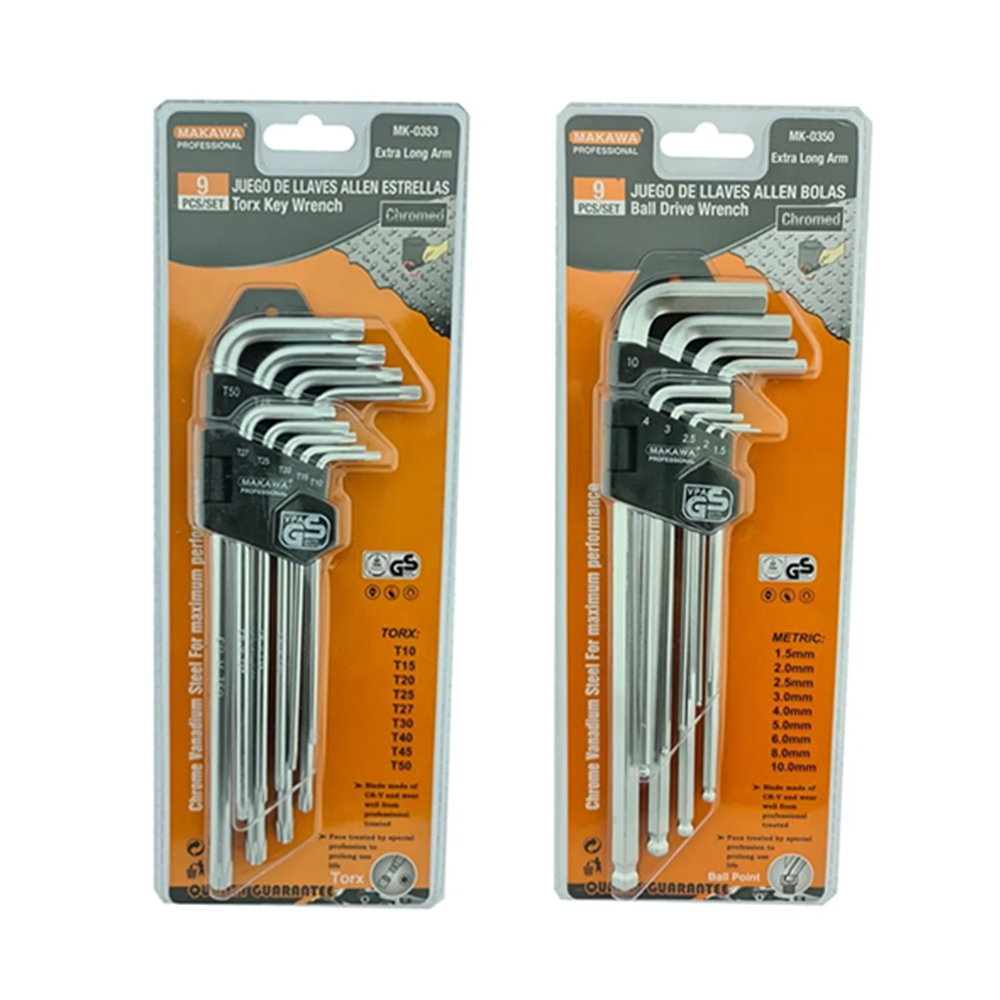 SET LLAVES MAKAWA ALLEN HEXAGONAL ESTRELLA - 1