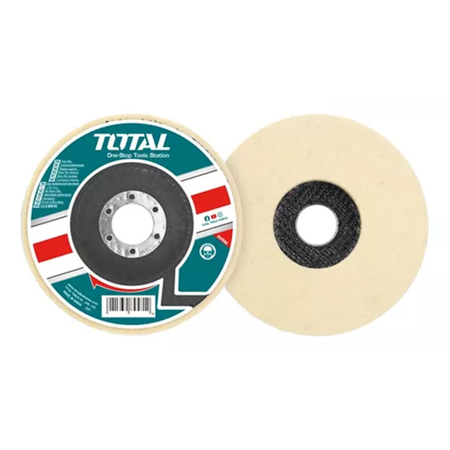 DISCO TOTAL TOOLS FIELTRO LANA 4 1/2 115MM 5 UNDS - 1