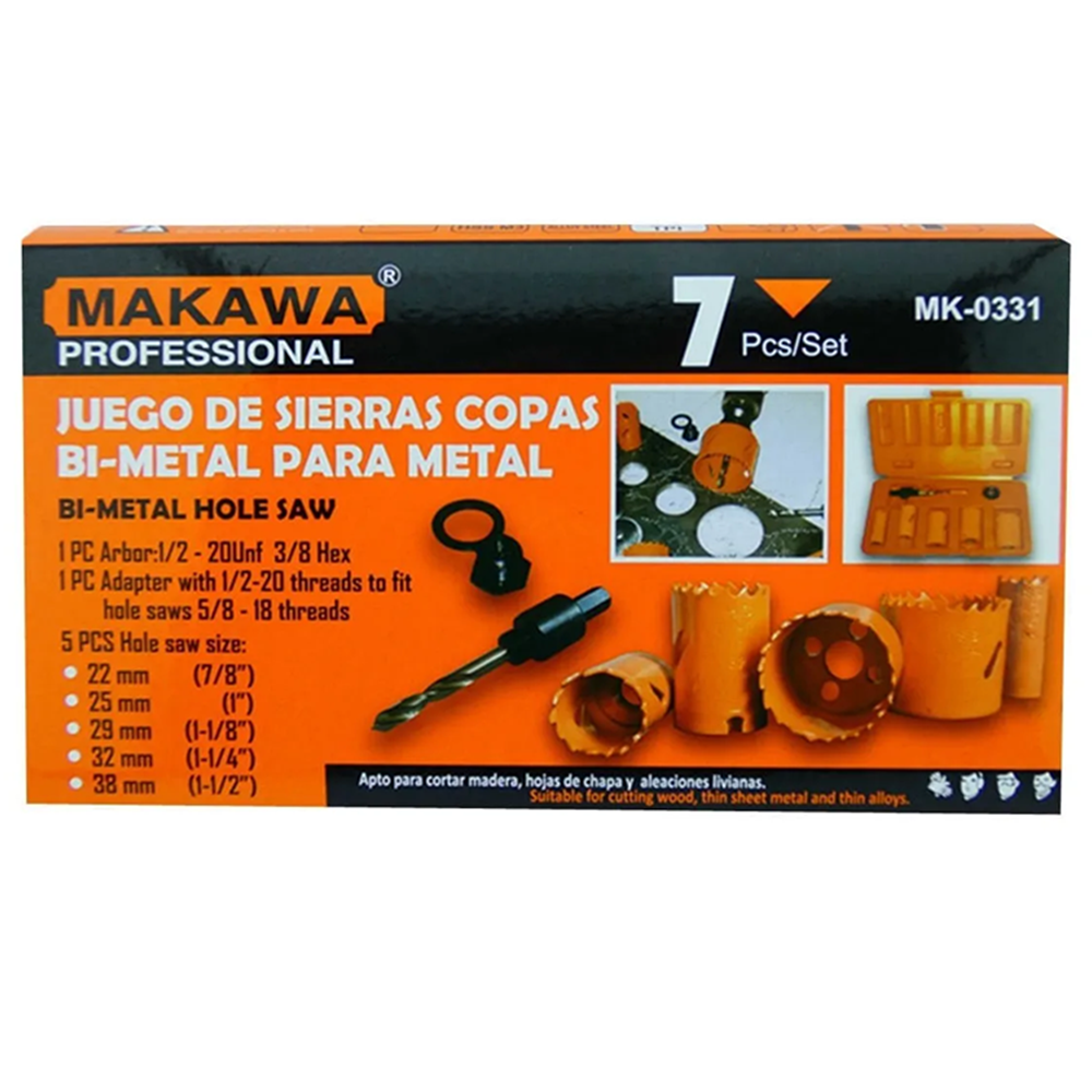 KIT MAKAWA SET JUEGO SIERRA COPA BI-METAL 7 PIEZAS MK0331 - 4