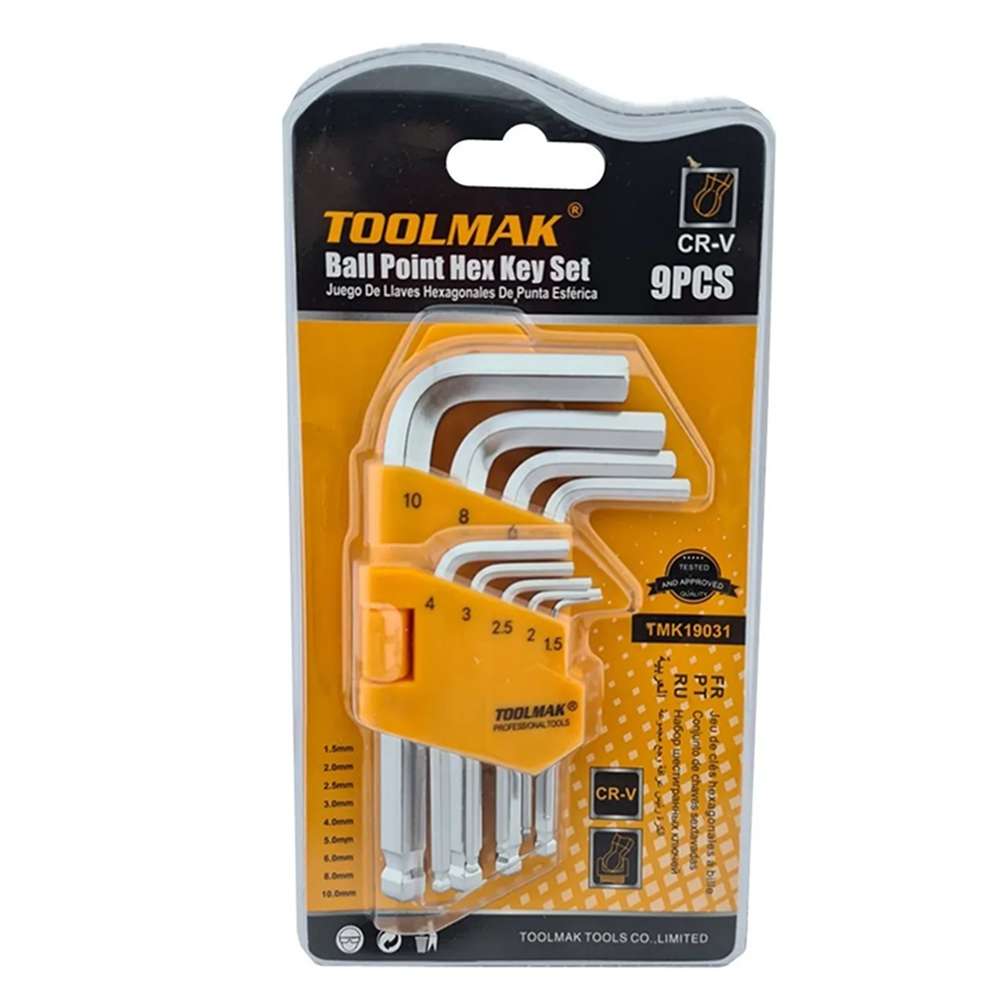 SET LLAVES TOOLMAK ALLEN HEXAGONAL CHICAS TMK19031 - 1
