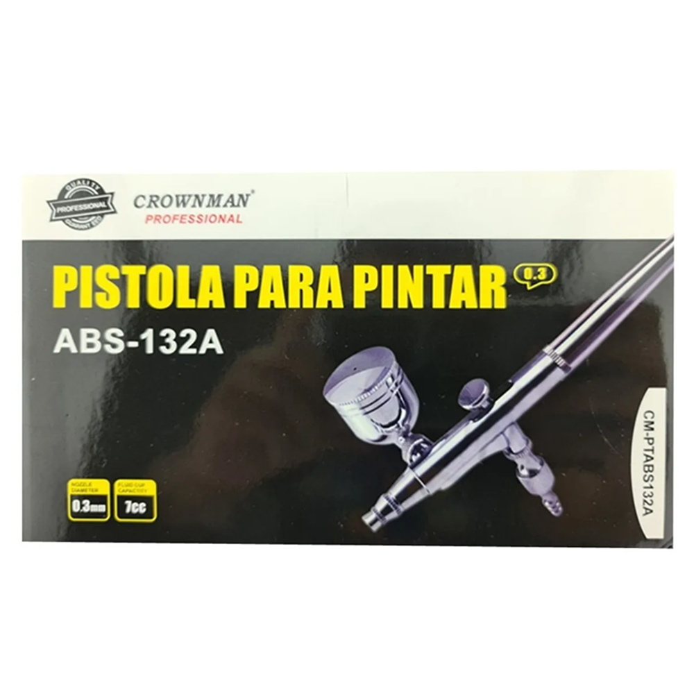 PISTOLA PARA PINTAR AEROGRAFO CALIBRE 0.3MM CROWNMAN - 4