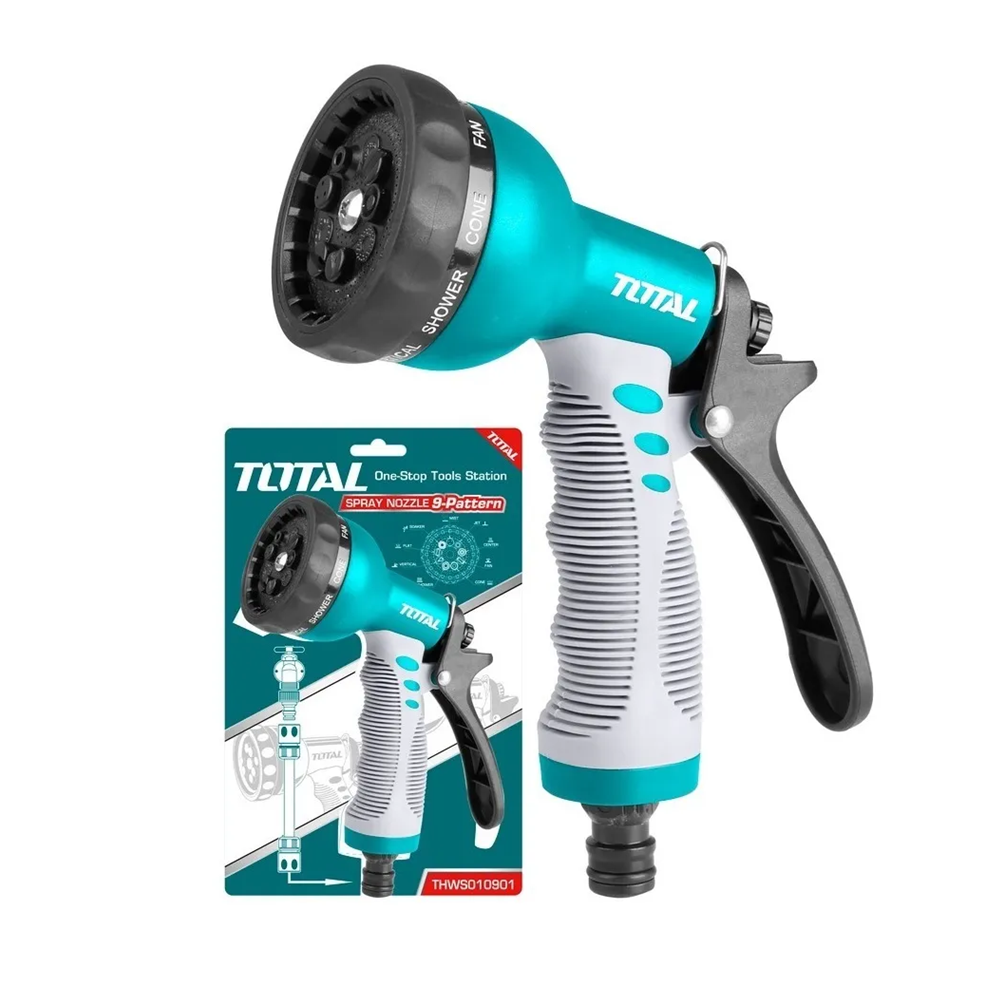 PISTOLA RIEGO TOTAL TOOLS JARDÍN 9 POSICIONES THWS010901 - 1