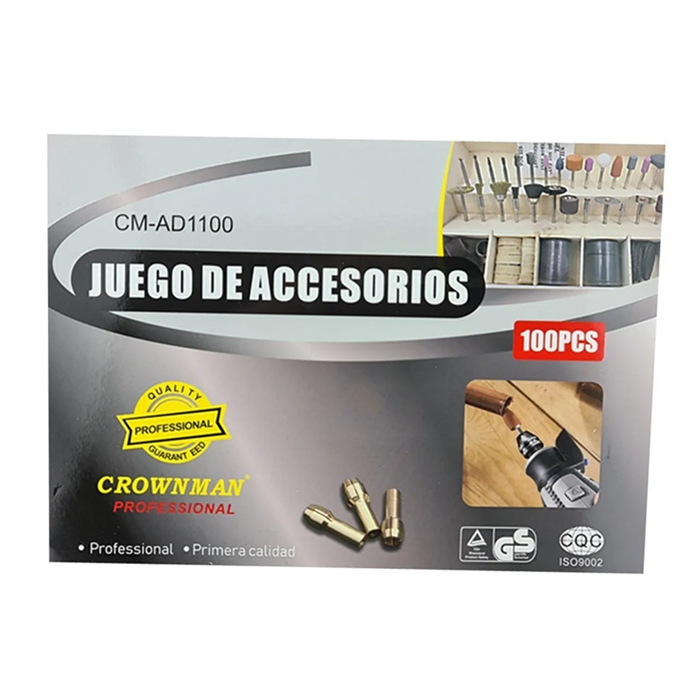 KIT CROWNMAN SET JGO ACC MINITORNO TIPO DREMEL 100PC CMAD1100 - 3