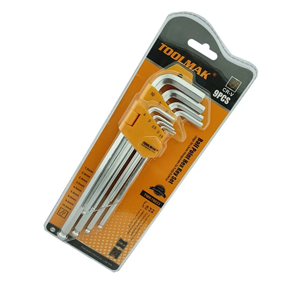 SET LLAVES TOOLMAK ALLEN HEXAGONAL TMK19033 9 PIEZAS - 1