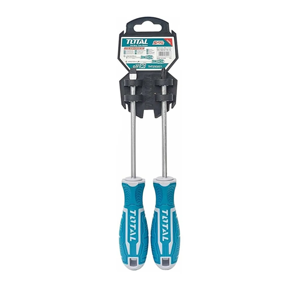 KIT JUEGO DESTORNILLADORES 2 PIEZAS IMANTADO TOTAL THT250201 - 1