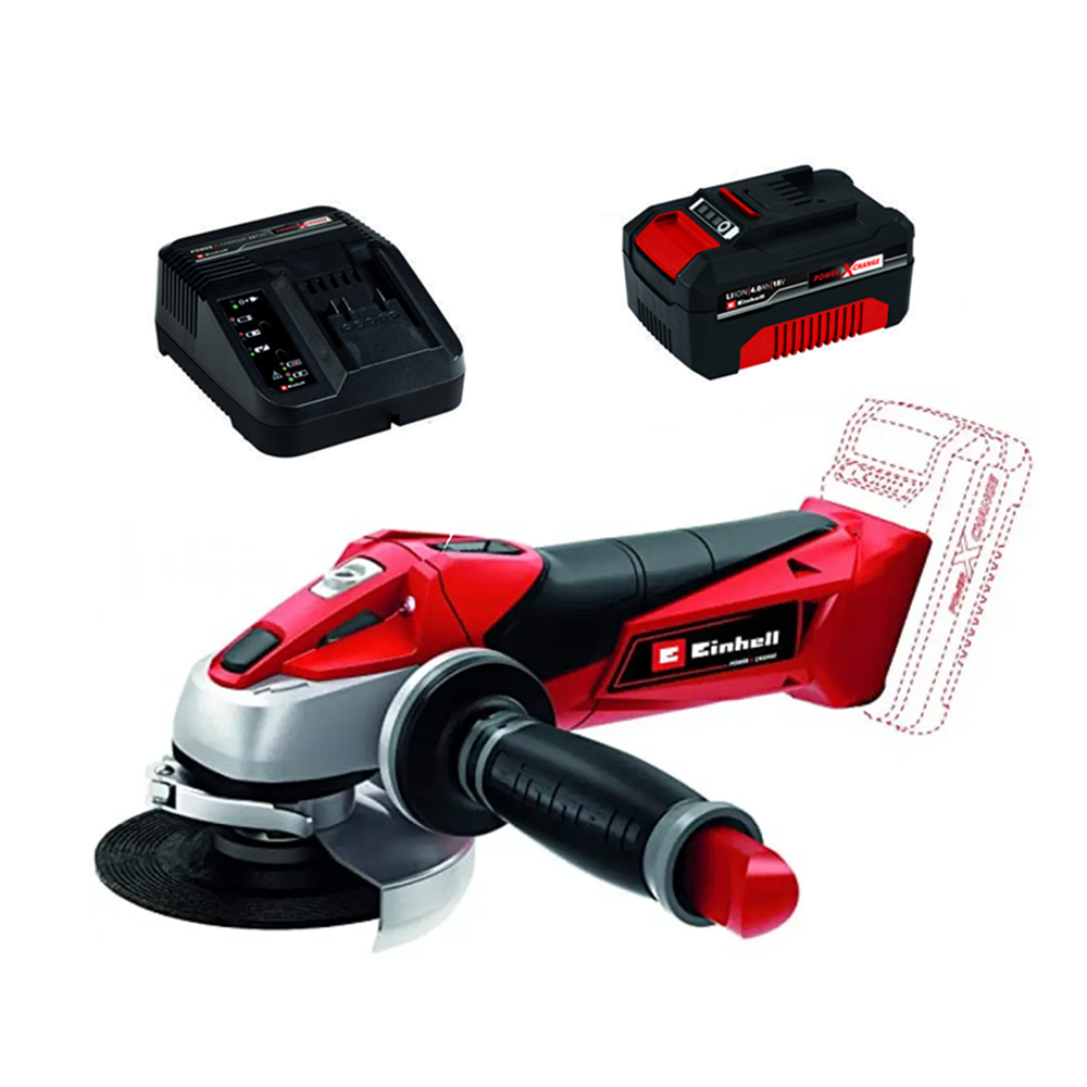 GALLETERA ESMERIL ANGULAR 18V 115MM BAT+ CARGADOR EINHELL 4431110 - 1