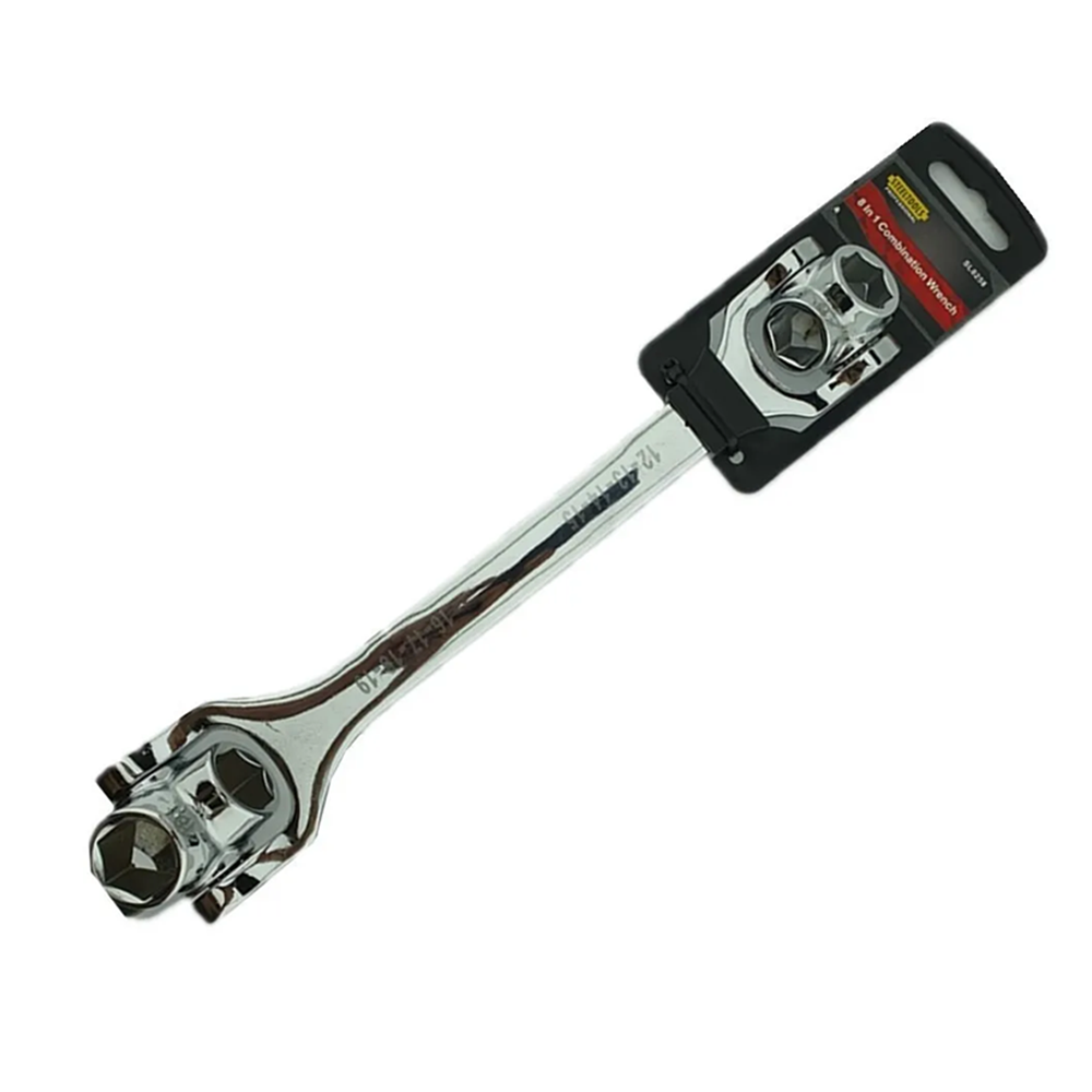 LLAVE UNIVERSAL COMBINADA 8 EN 1 GIRATORIA STEELTOOLS SL0258 - 2