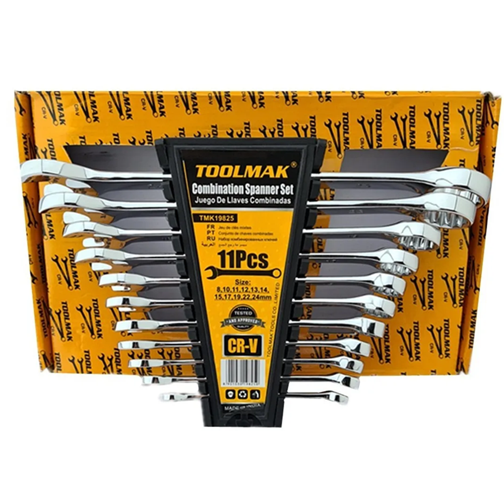 SET LLAVES TOOLMAK PUNTA CORONA TMK19825 11 PIEZAS - 2