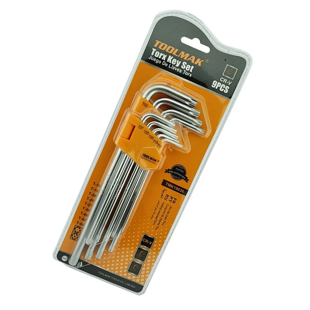 SET LLAVES TOOLMAK ALLEN PUNTA ESTRELLA TMK19036 9 PIEZAS - 1