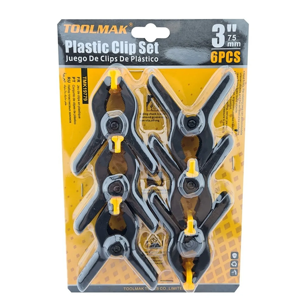 SET PINZAS TOOLMAK ABRAZADERAS RESORTE CARPINTERIA TMK19779 - 1