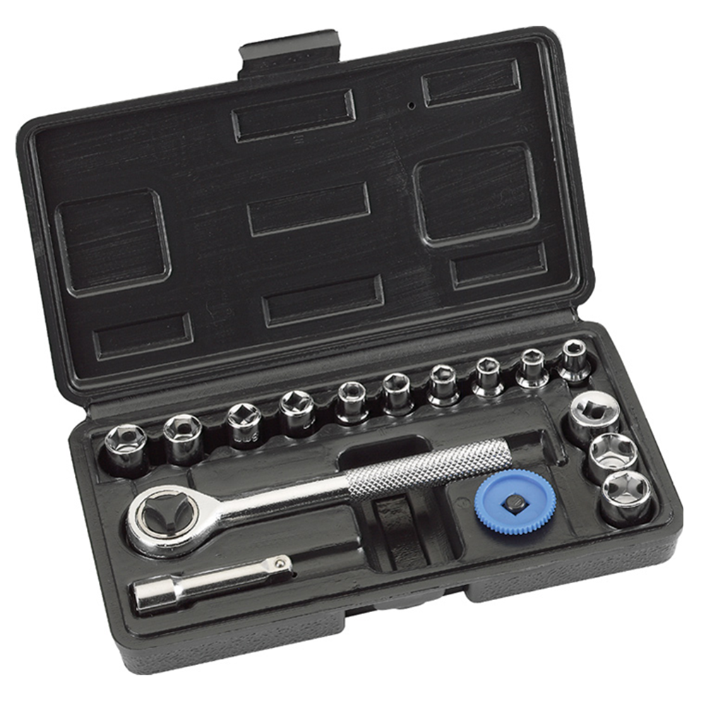 SET DE DADOS CUADRANTE 1/4 16 PIEZAS KWB 371990 - 1