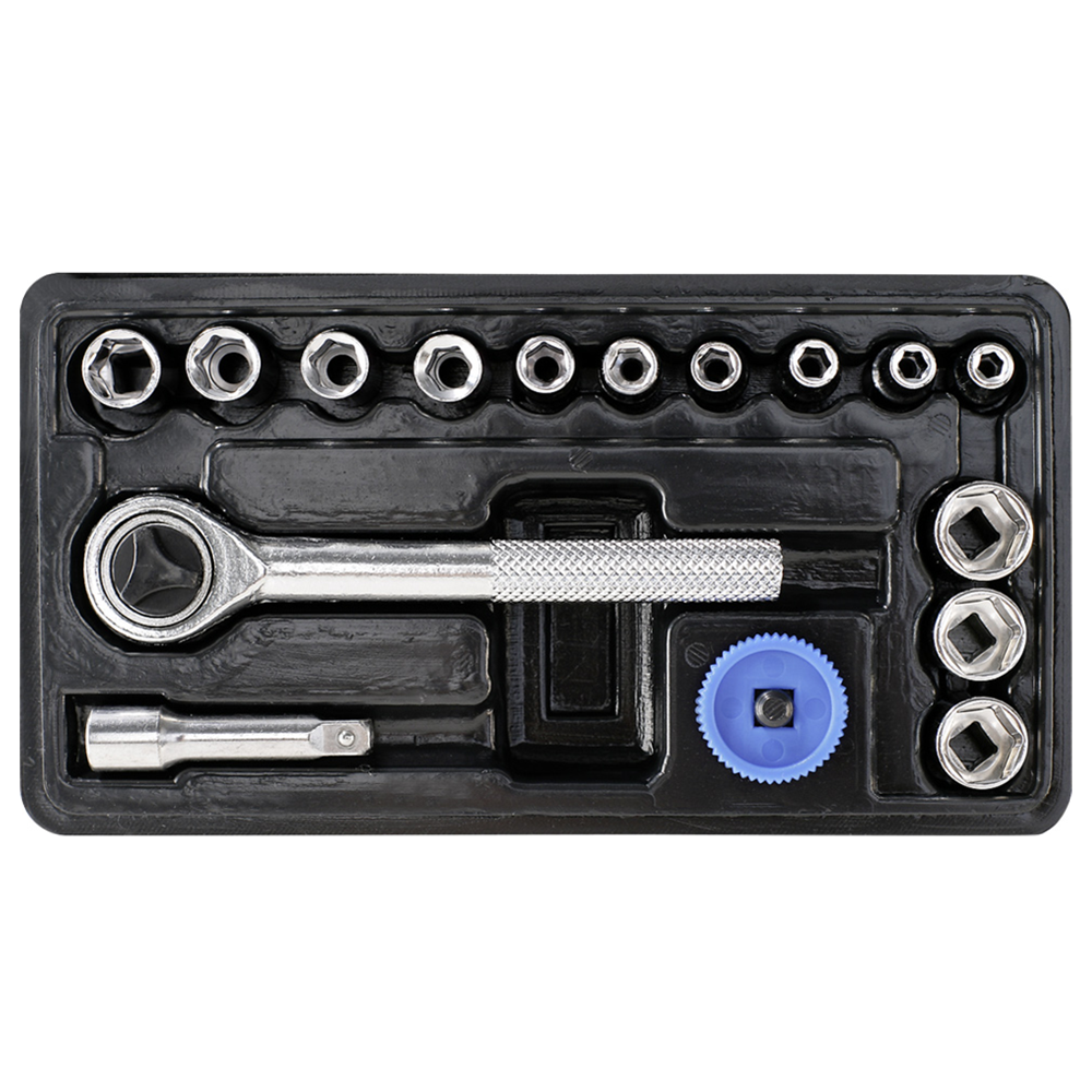 SET DE DADOS CUADRANTE 1/4 16 PIEZAS KWB 371990 - 2