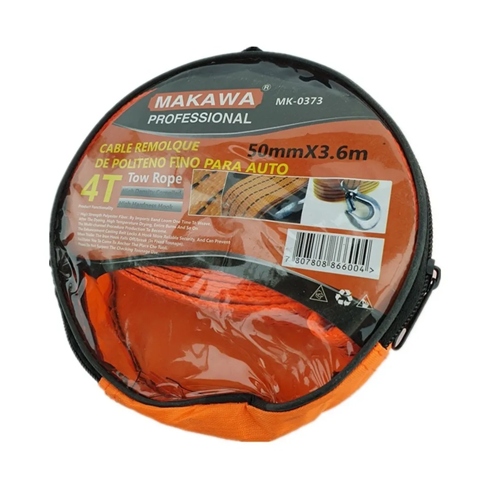 CABLE REMOLQUE AUTO MAKAWA 4 TONELADAS 50MM X 3.6M MK0373 - 2