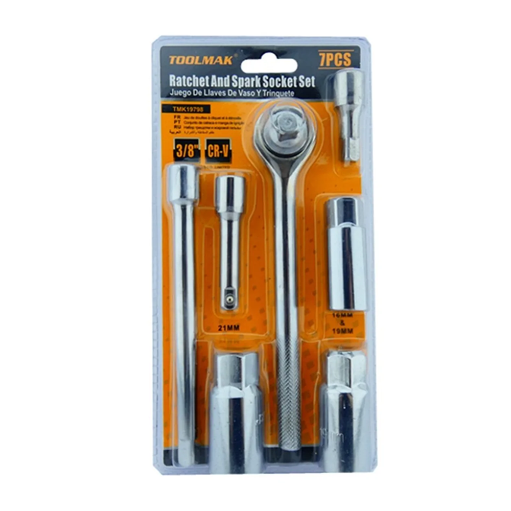 SET DADOS TOOLMAK CHICHARRA 3/8 TMK19798 7 PIEZAS - 1