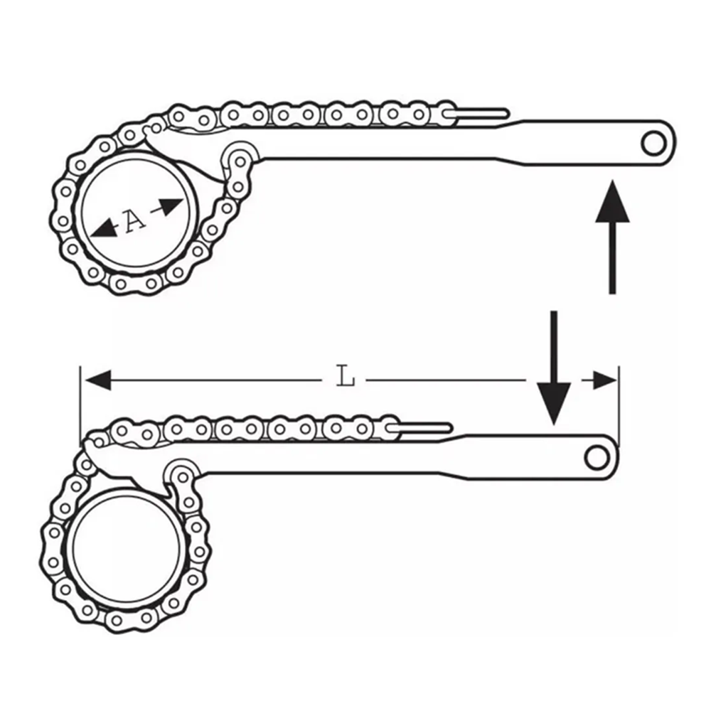 LLAVE UYUSTOOLS TUBO TIPO CADENA SACA FILTRO 12" - 3