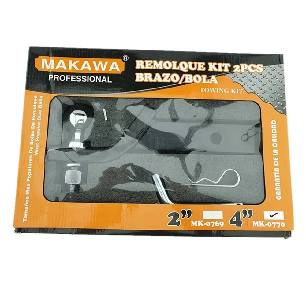 KIT DE REMOLQUE 2 PIEZAS BOLA / BRAZO 4 PULGADAS MAKAWA MK0770 - 3