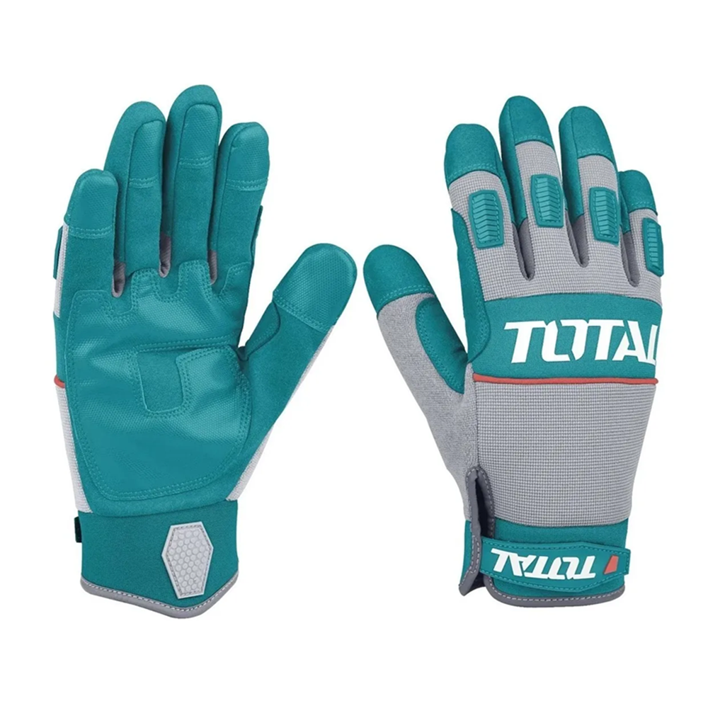 GUANTES SEGURIDAD TOTAL TOOLS TRABAJO MECÁNICO TALLE XL TSP1806 - 1