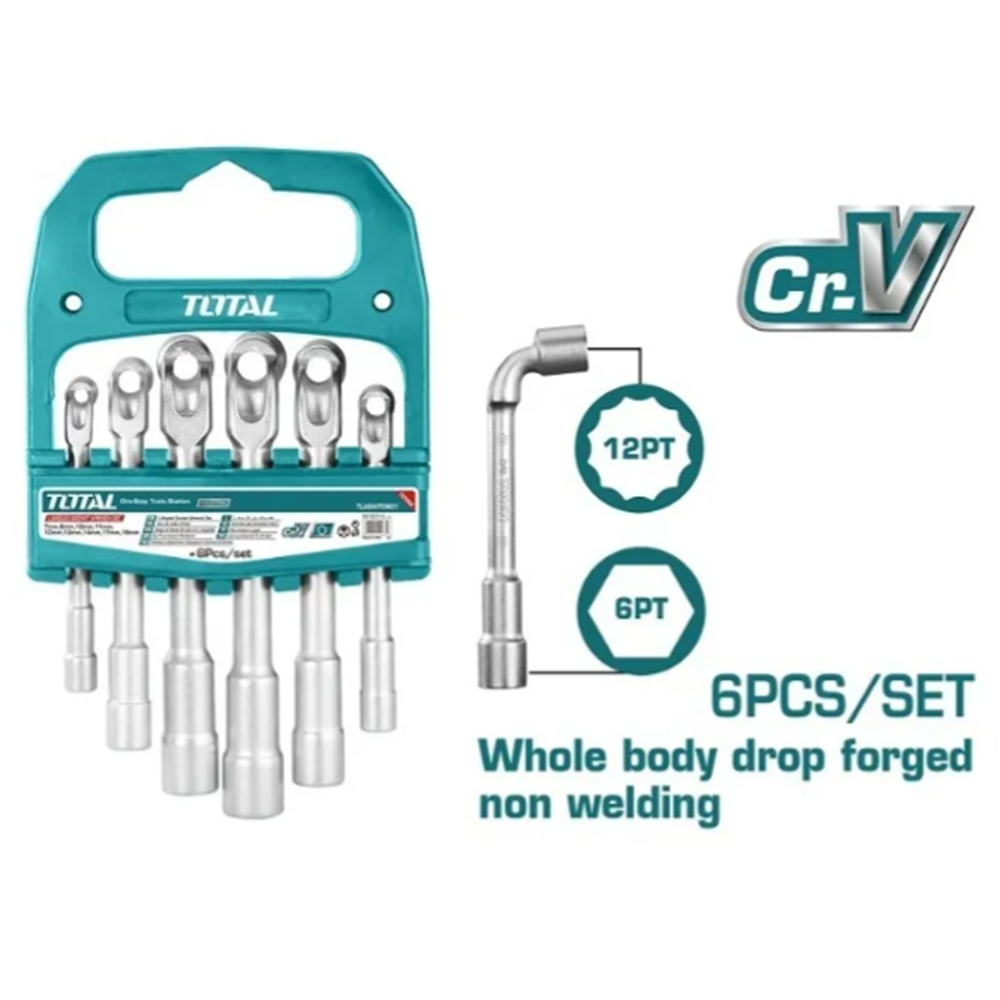 SET DADOS TOTAL TOOLS FORMA L TLASWT0601 6 PIEZAS - 2