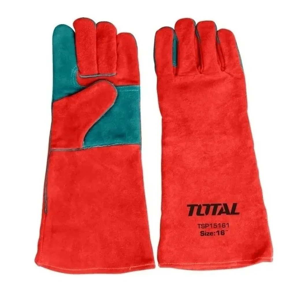 GUANTES SEGURIDAD TOTAL TOOLS SOLDAR 16 PULGADAS TSP15161 - 1