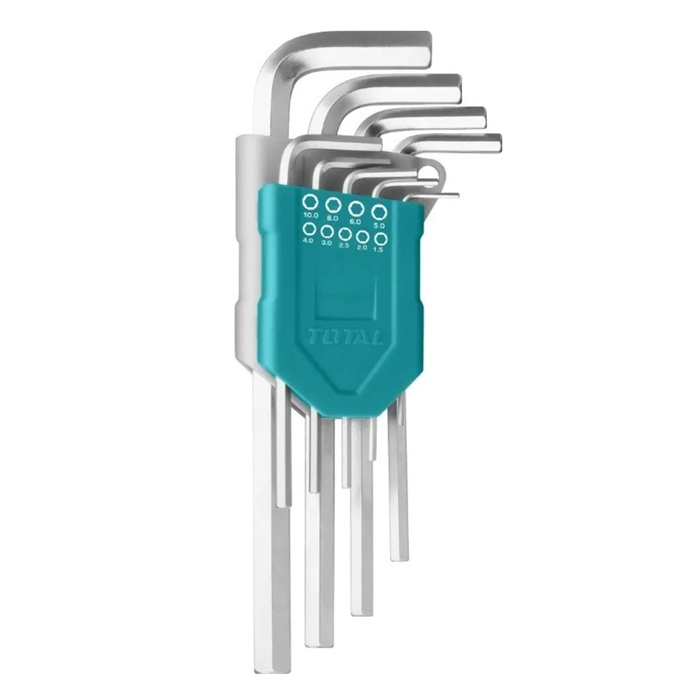 SET LLAVES TOTAL TOOLS ALLEN HEXAGONAL THT106192 9 PIEZAS - 1