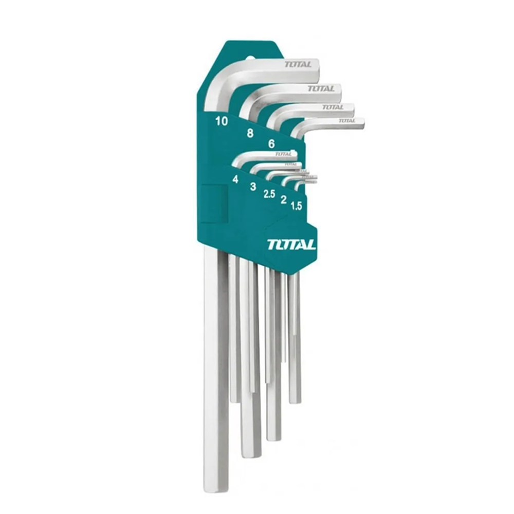 SET LLAVES TOTAL TOOLS ALLEN HEXAGONAL THT106192 9 PIEZAS - 2