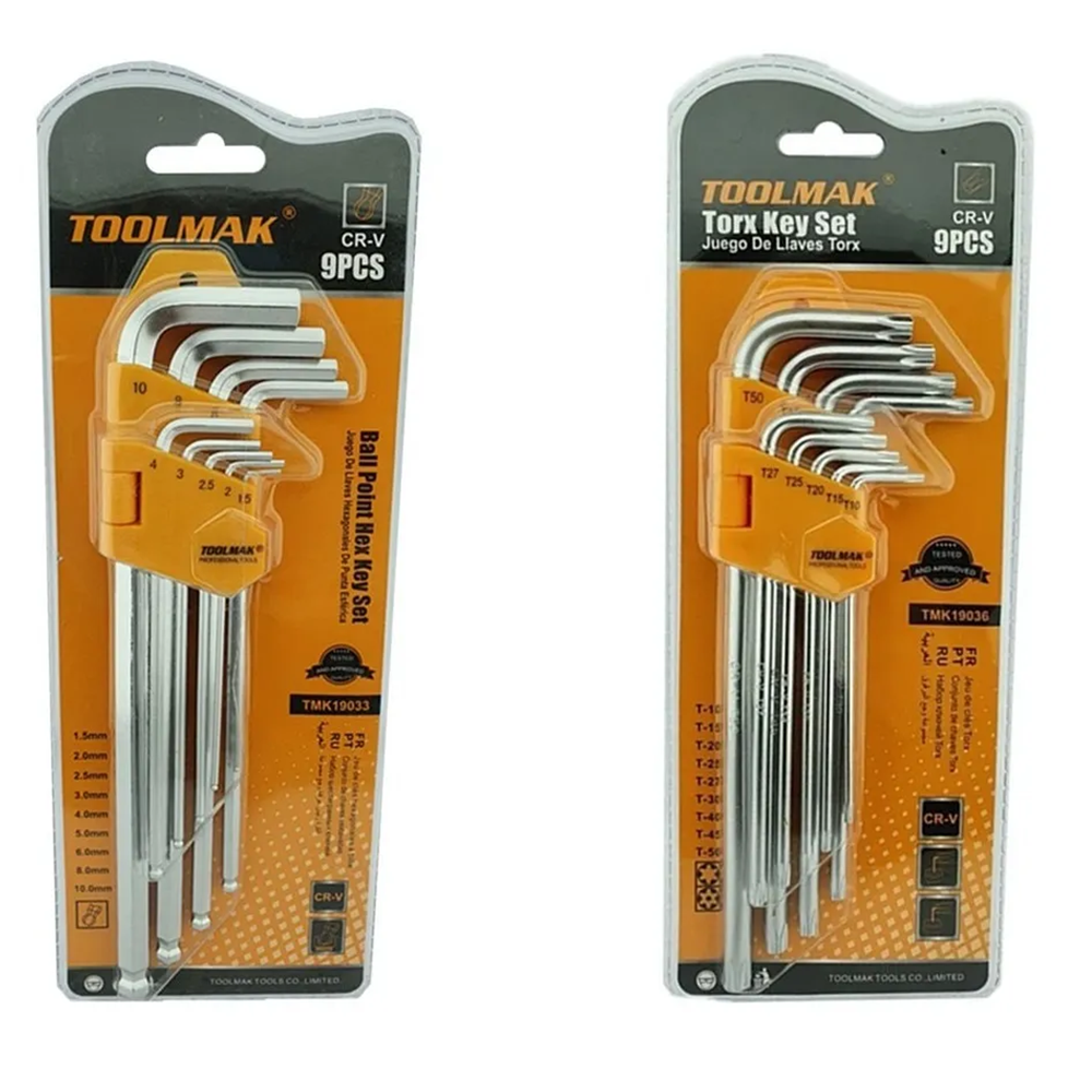 SET LLAVES TOOLMAK ALLEN HEXAGONAL ESTRELLA - 1