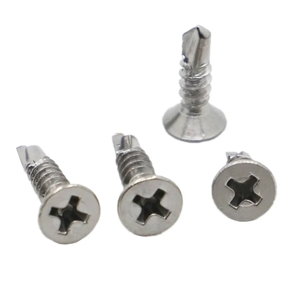TORNILLO CABEZA PLANA PUNTA BROCA 8X1/2 1000 PCS TOOLMAK TMK19842 - 1