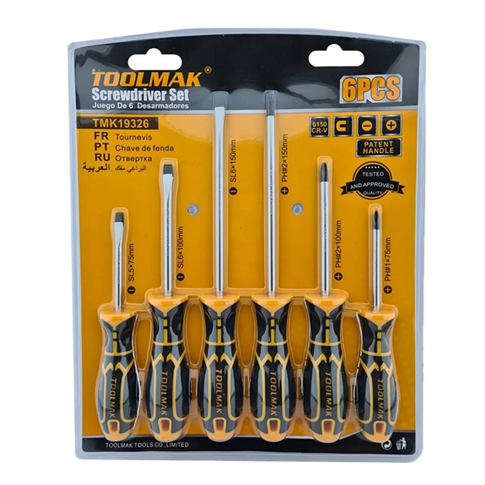 SET DESTORNILLADORES TOOLMAK TMK19326 6 PIEZAS - 1