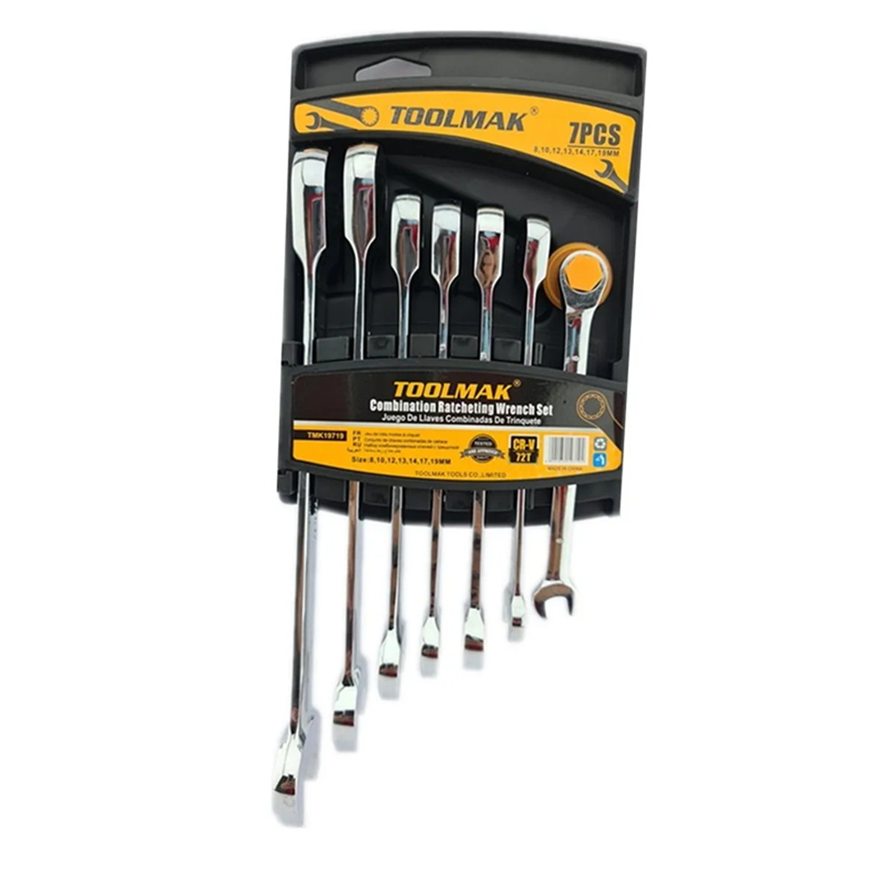 SET LLAVES TOOLMAK PUNTA CORONA CHICHARRA TMK19719 7 PIEZAS - 1