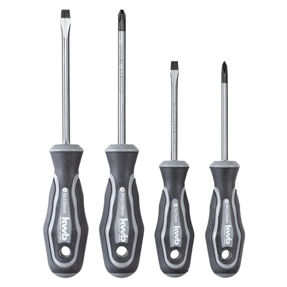 KIT SET JUEGO DESTORNILLADORES 4 PIEZAS KWB 141190 - 1
