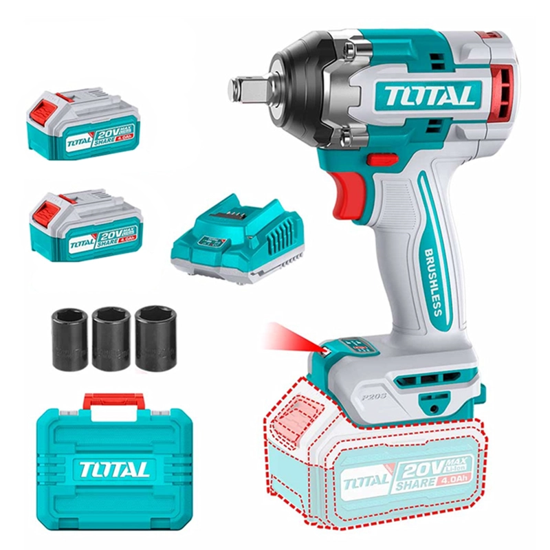 TALADRO PISTOLA LLAVE IMPACTO 20V 2BAT+ CARG TOTAL TIWLI2050 - 1