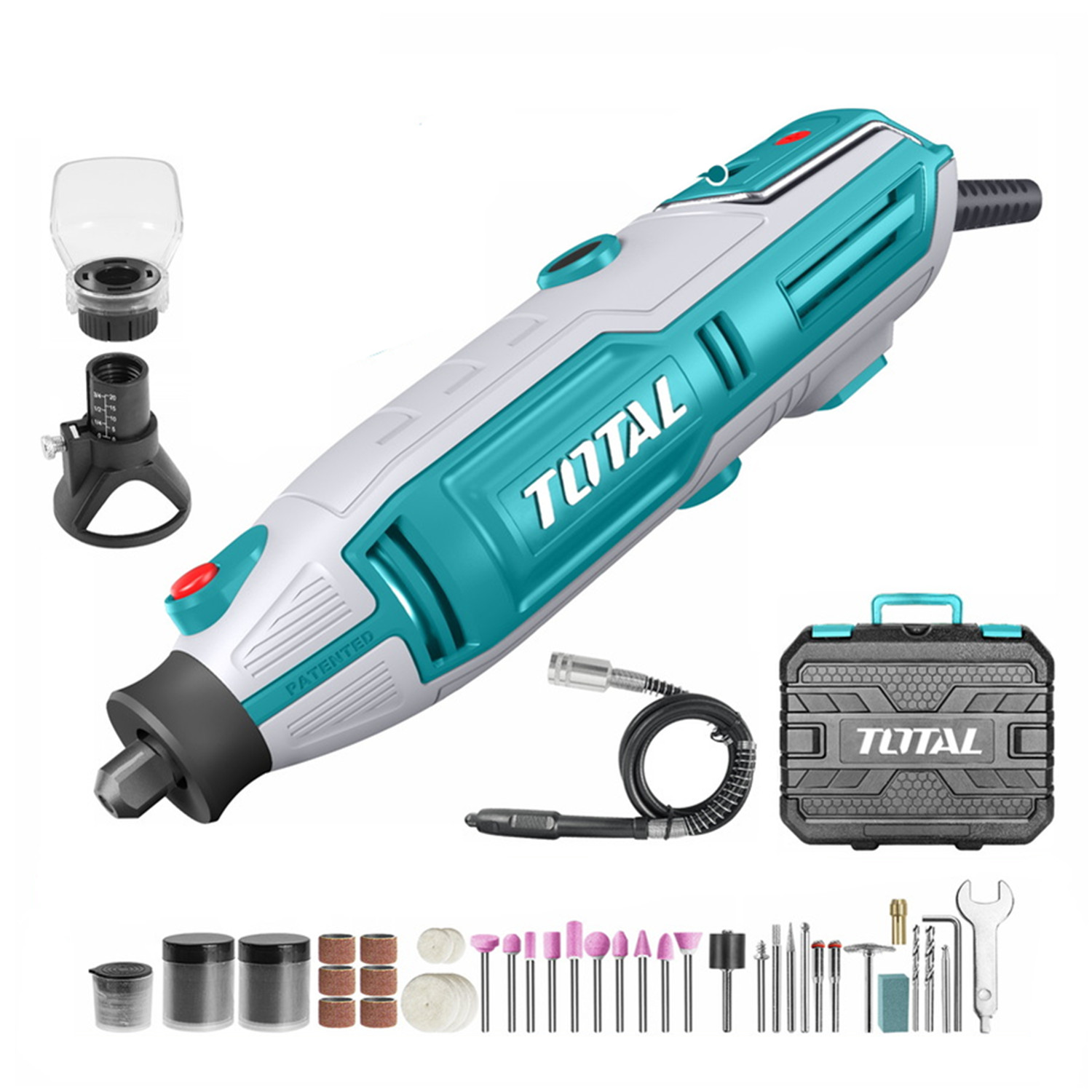 HERRAMIENTA ROTATIVA MINI TORNO MULTIUSO+150 ACC 200W TOTAL - 1