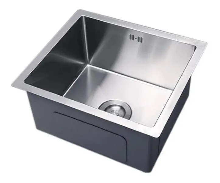 LAVAPLATOS DEKORA 39X36 CM 2MM PLATA EMPOTRAR SOBRE O BAJO CUBIERTA - 1