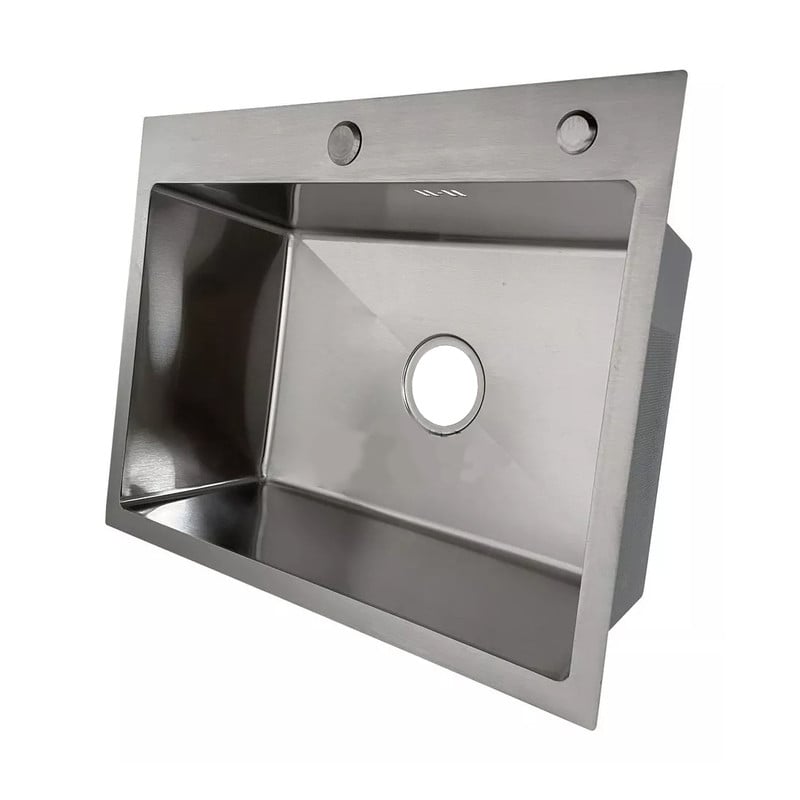 LAVAPLATOS DEKORA 60X45 CM ESPESOR 2MM PLATA EMPOTRAR SOBRE O BAJO CUBIERTA - 2