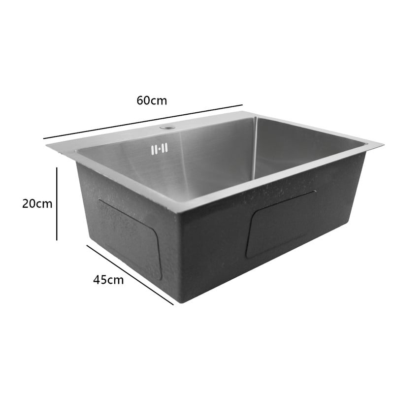 LAVAPLATOS DEKORA 60X45 CM ESPESOR 2MM PLATA EMPOTRAR SOBRE O BAJO CUBIERTA - 6