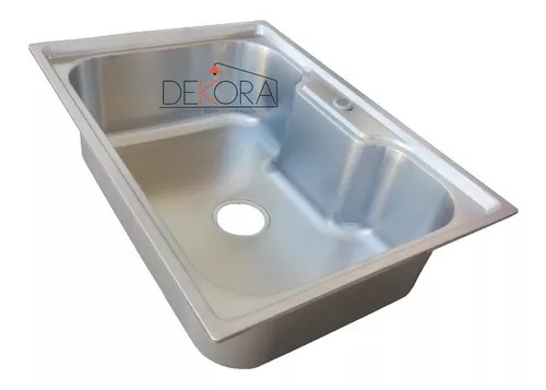 LAVAPLATOS DEKORA 70X50 CM ESPESOR 1MM PLATA EMPOTRAR SOBRE CUBIERTA - 2