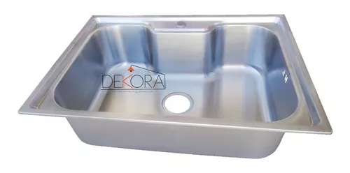 LAVAPLATOS DEKORA 70X50 CM ESPESOR 1MM PLATA EMPOTRAR SOBRE CUBIERTA - 3