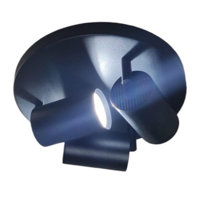 APLIQUE CIRCULAR TRIPLE NEGRO ALTAIR III DEKORA - 2