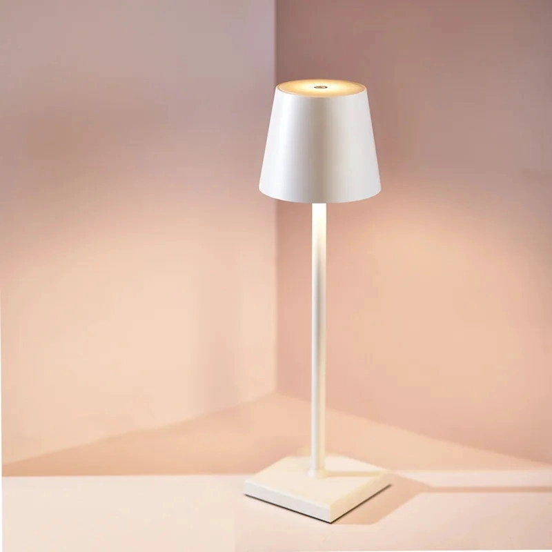 LAMPARA LED TOUCH RECARGABLE DE MESA COLOR BLANCO DEKORA 36349B - 2