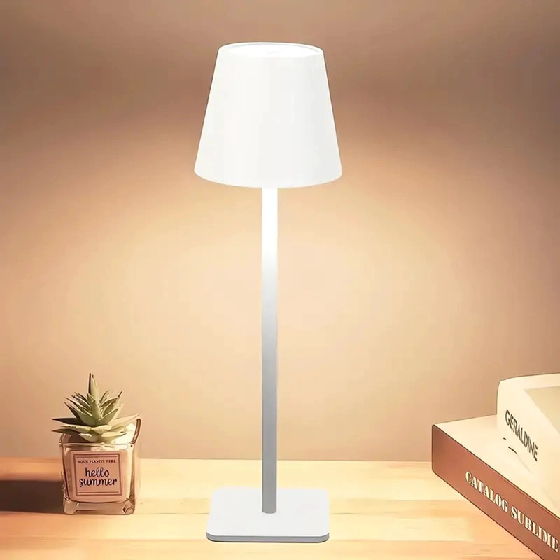 LAMPARA LED TOUCH RECARGABLE DE MESA COLOR BLANCO DEKORA 36349B - 3