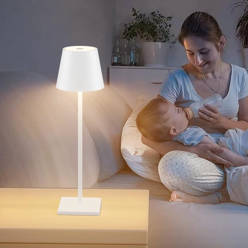 LAMPARA LED TOUCH RECARGABLE DE MESA COLOR BLANCO DEKORA 36349B - 5