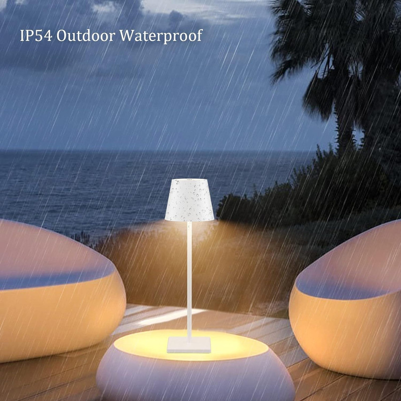 LAMPARA LED TOUCH RECARGABLE DE MESA COLOR BLANCO DEKORA 36349B - 6