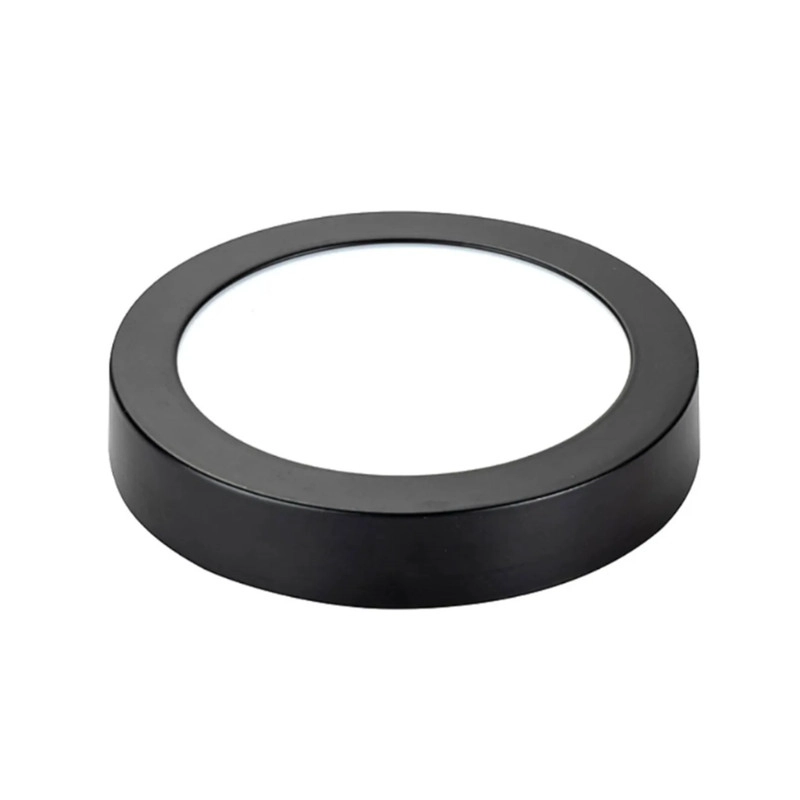 FOCO LED 6 W REDONDO NEGRO SOBREPONER LUZ FRIA 6500K DEKORA - 2
