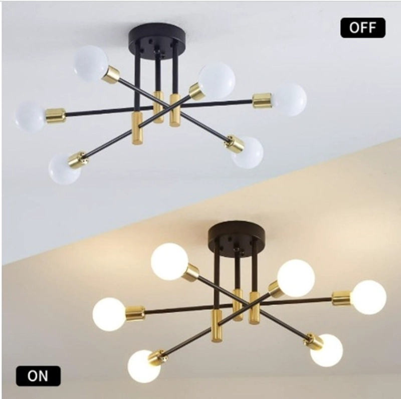 LAMPARA APLIQUE TECHO MODELO ADALIA DORADA DEKORA - 4